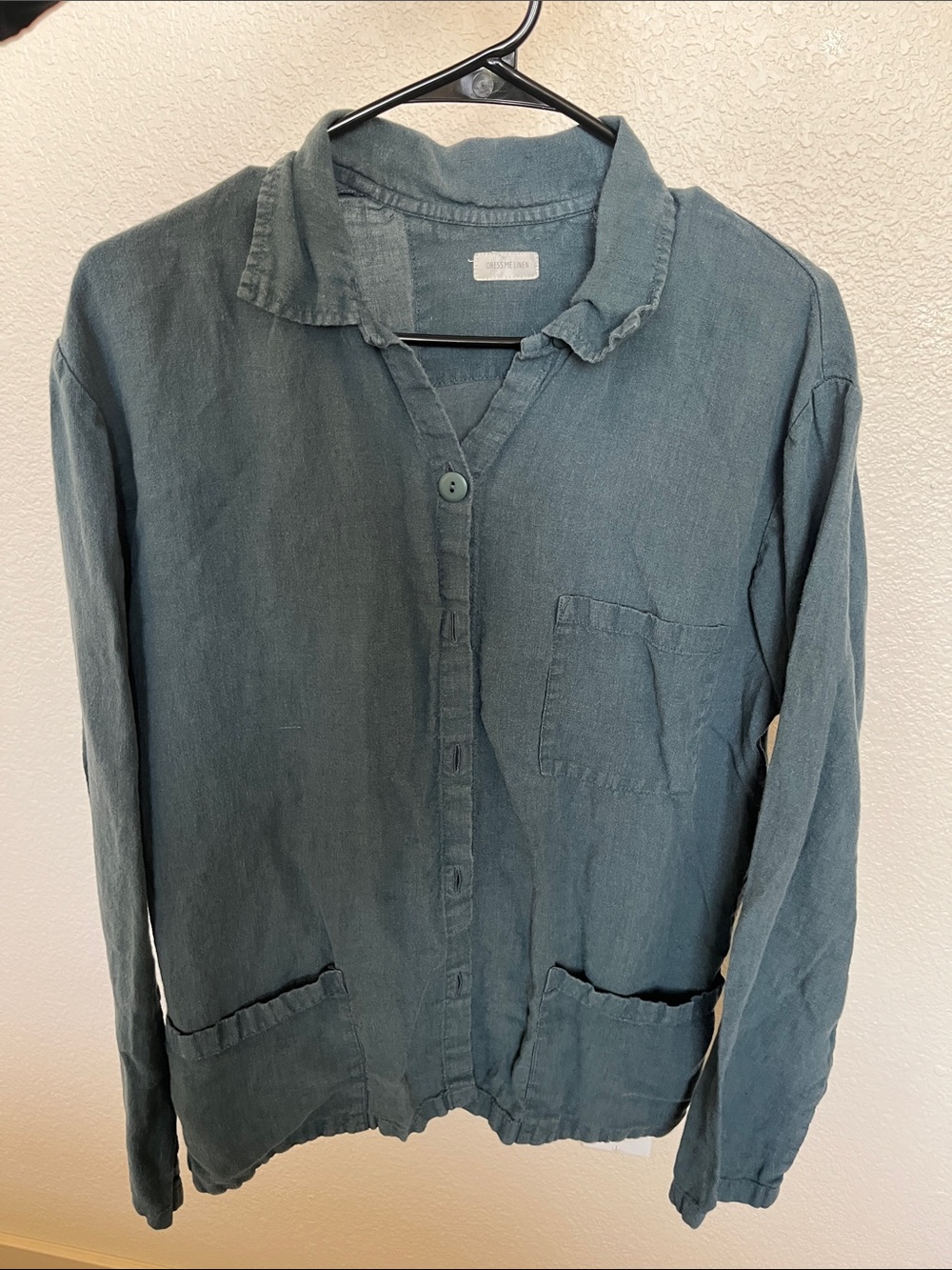 Ocean Green Erica Shirt + Nature Shorts by dressmelinen. Medium and Large.